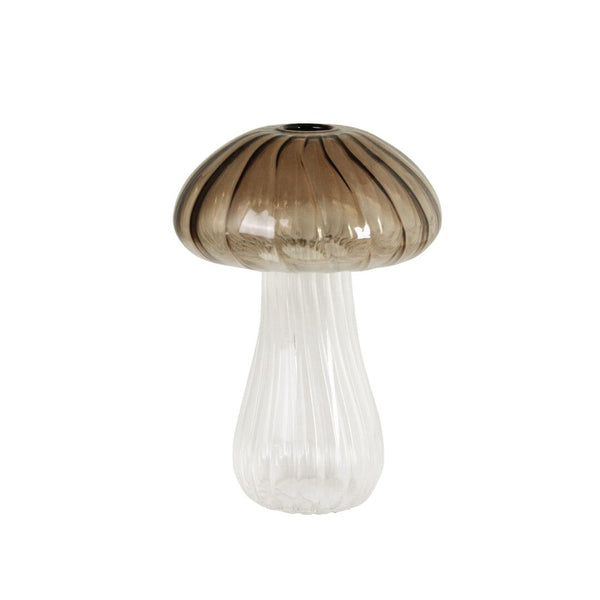 Strömshaga Glasvase Mushroom, Braun, Hoch